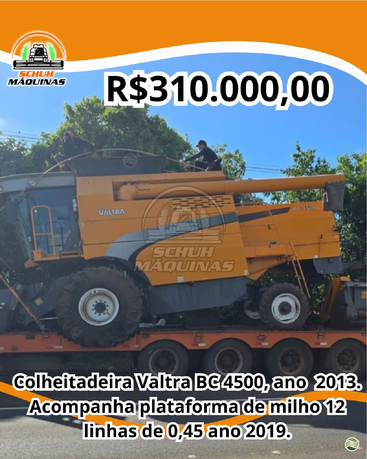 COLHEITADEIRA VALTRA VALTRA BC 4500 Schuh Máquinas MARECHAL CANDIDO RONDON PARANÁ PR